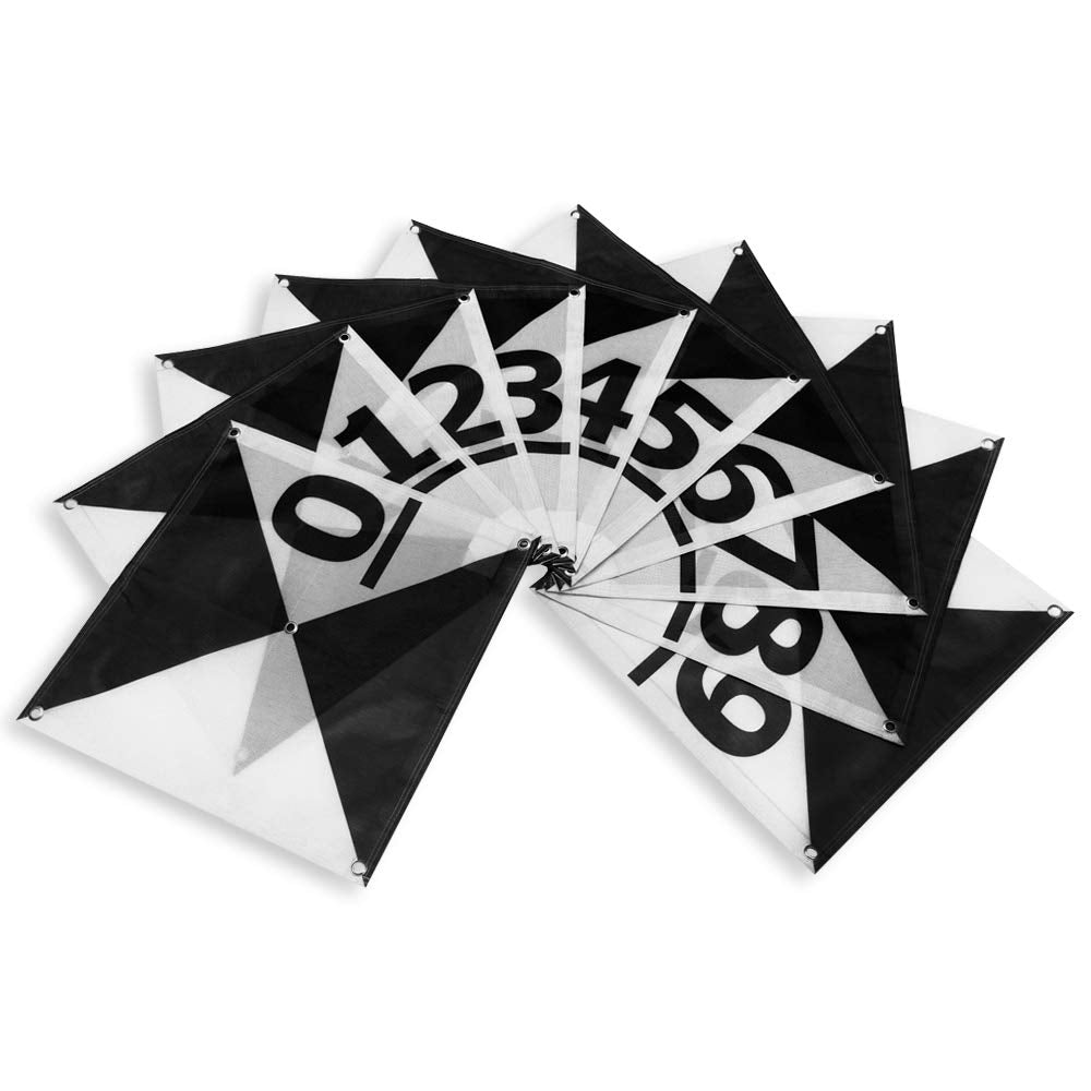UAV Harlequin Ground Control Points/Aerial Mapping & Surveying (24"x24") | Center Eyelet | Numbered 0-9 (10 Pack)
