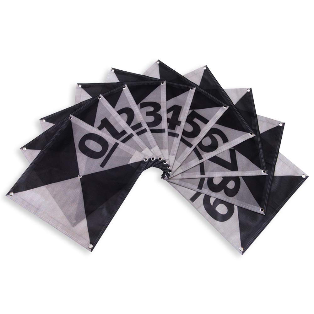 UAV Harlequin Ground Control Points/Aerial Mapping & Surveying (24"x24") | Center Eyelet | Numbered 0-9 (10 Pack)