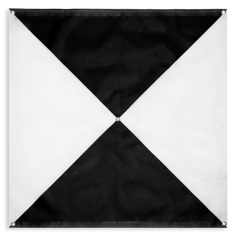 UAV Drone Iron Cross Ground Control Points/Aerial Mapping & Surveying (48"x48") | Center Eyelet | Pix4D & Drone Deploy Compatible (6 Pack)