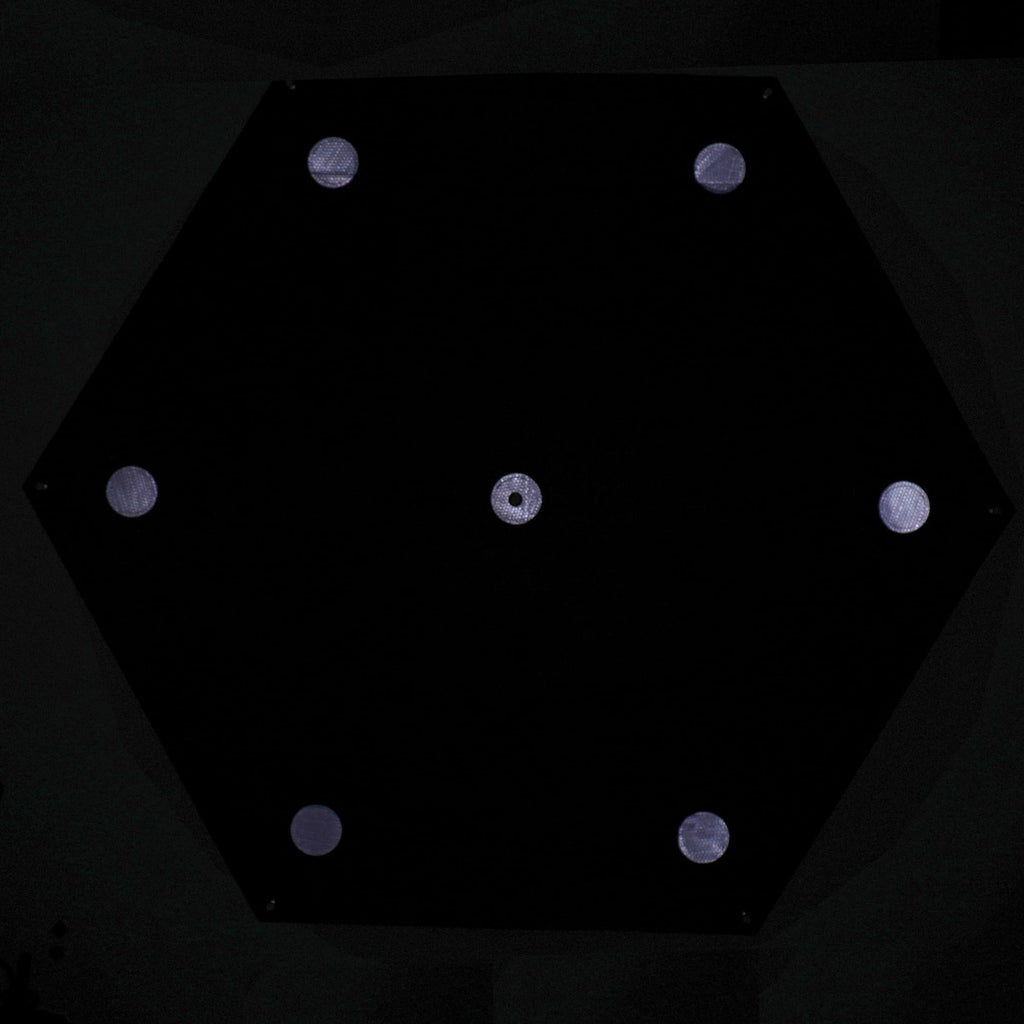 XL LiDAR Ground Control Point for LiDAR Mapping (6 Pack) Retro-Reflective Black Hexagon with Center Eyelet for Mapping & Photogrammetry