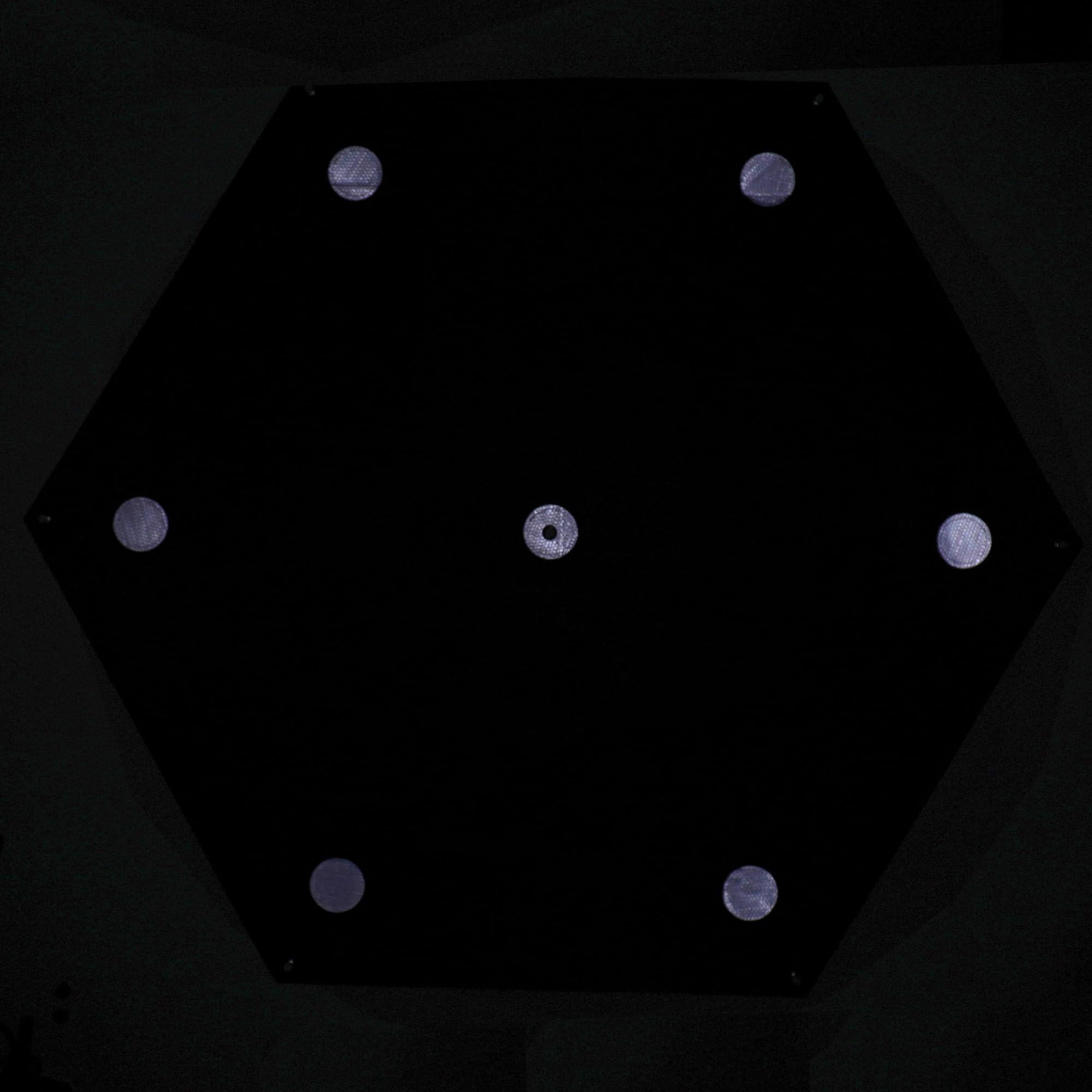 XL LiDAR Ground Control Point for LiDAR Mapping (6 Pack) Retro-Reflective Black Hexagon with Center Eyelet for Mapping & Photogrammetry