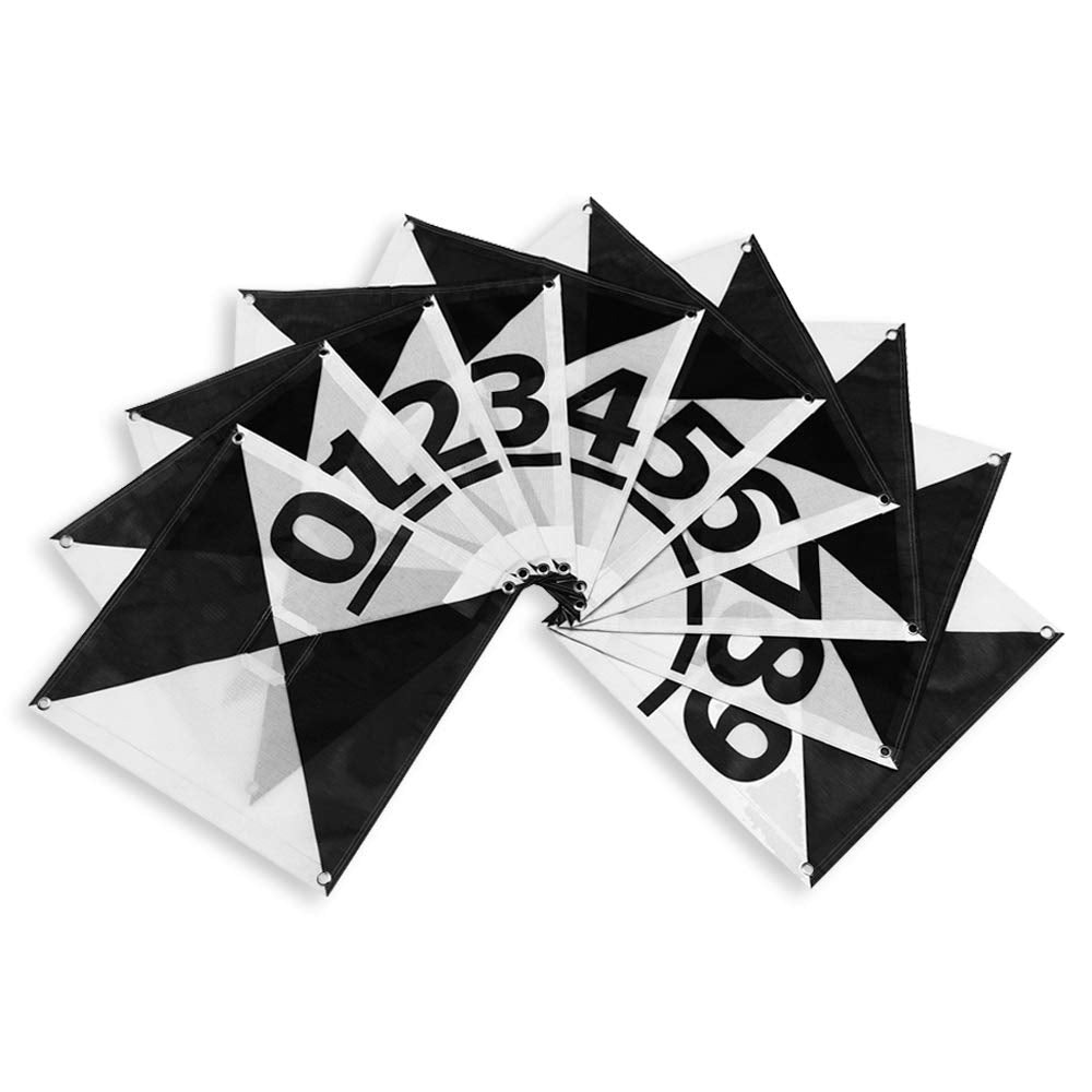 UAV Harlequin Ground Control Points/Aerial Mapping & Surveying (24"x24") | Center Passthrough | Numbered 0-9 (10 Pack)