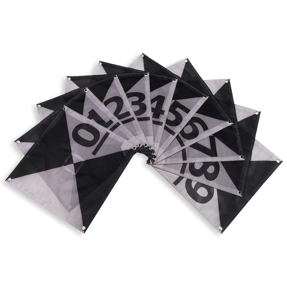UAV Harlequin Ground Control Points/Aerial Mapping & Surveying (24"x24") | Center Passthrough | Numbered 0-9 (10 Pack)
