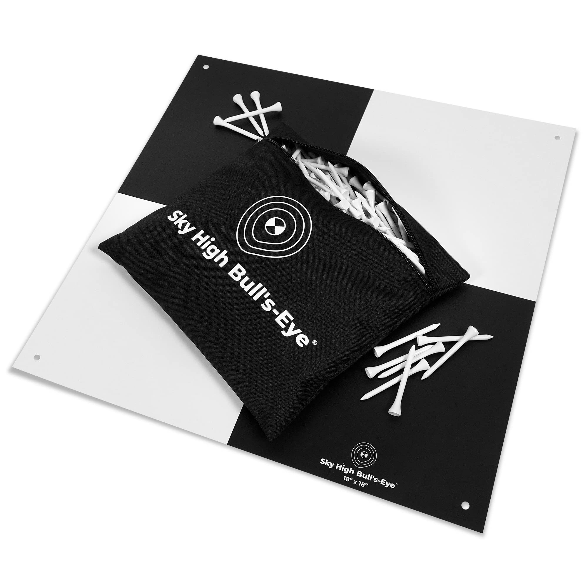 Disposable Ground Control Points for Drone Mapping & Surveying (100 Pack) with Center Hole (18”x18”) - Bonus Bag & 500 Stakes Included