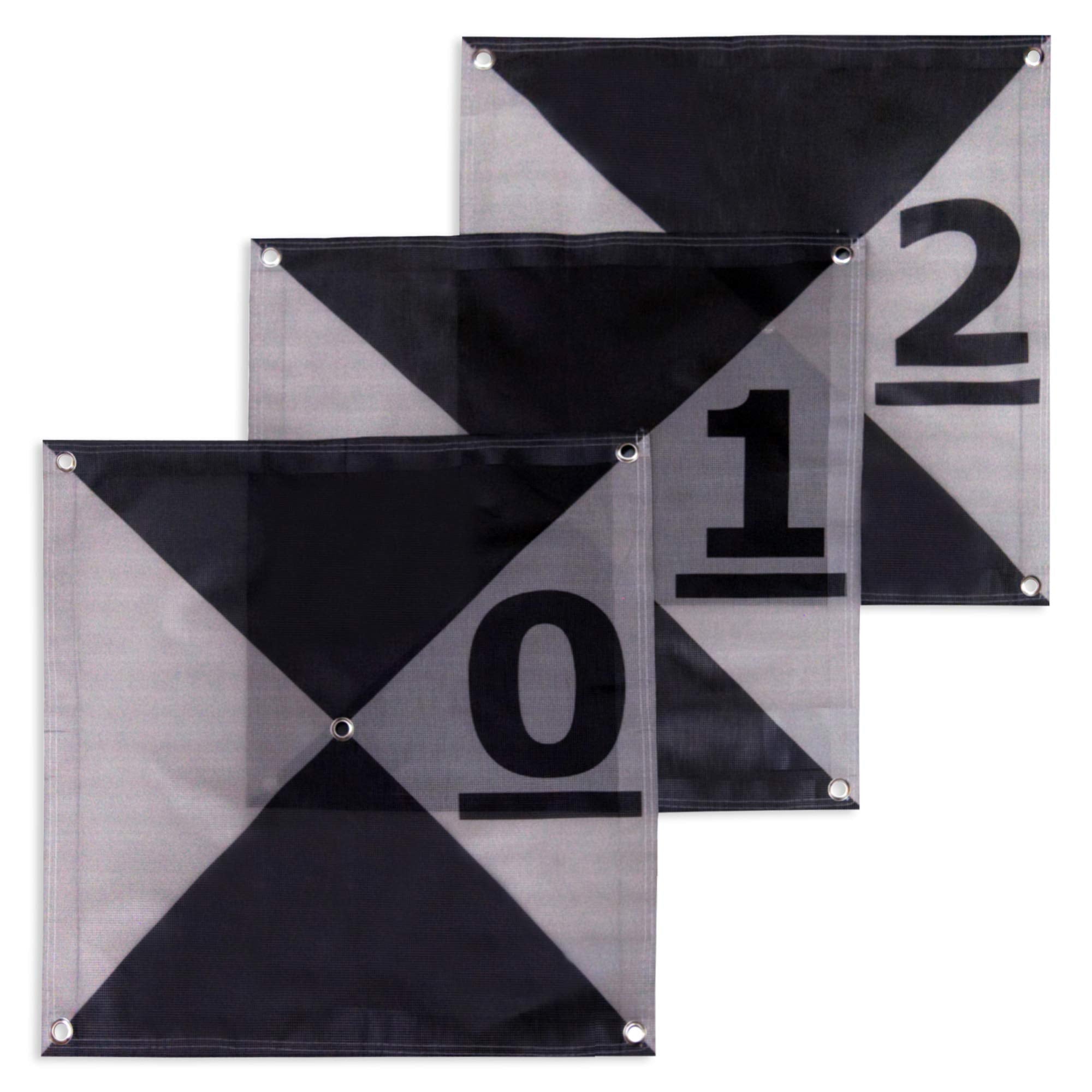 UAV Harlequin Ground Control Points/Aerial Mapping & Surveying (24"x24") | Center Eyelet | Numbered 0-9 (10 Pack)