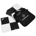 Disposable Ground Control Points for Drone Mapping & Surveying (100 Pack) with Center Hole (18”x18”) - Bonus Bag & 500 Stakes Included