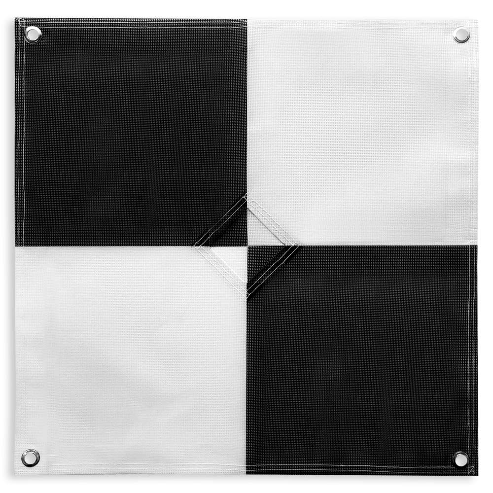 UAV Drone Checkered Ground Control Points/Aerial Mapping & Surveying (24"x24") | Center Passthrough | Pix4D & Drone Deploy Compatible (6 Pack)