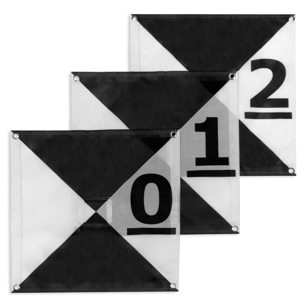 UAV Harlequin Ground Control Points/Aerial Mapping & Surveying (24"x24") | Center Passthrough | Numbered 0-9 (10 Pack)