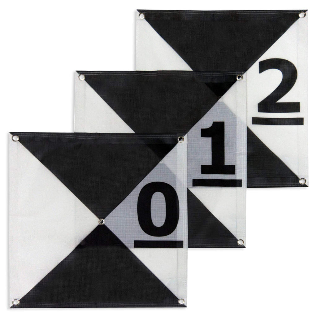 UAV Harlequin Ground Control Points/Aerial Mapping & Surveying (24"x24") | Center Eyelet | Numbered 0-9 (10 Pack)