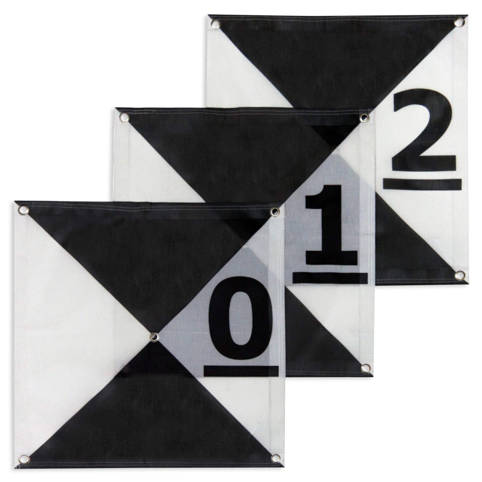 UAV Harlequin Ground Control Points/Aerial Mapping & Surveying (24"x24") | Center Eyelet | Numbered 0-9 (10 Pack)