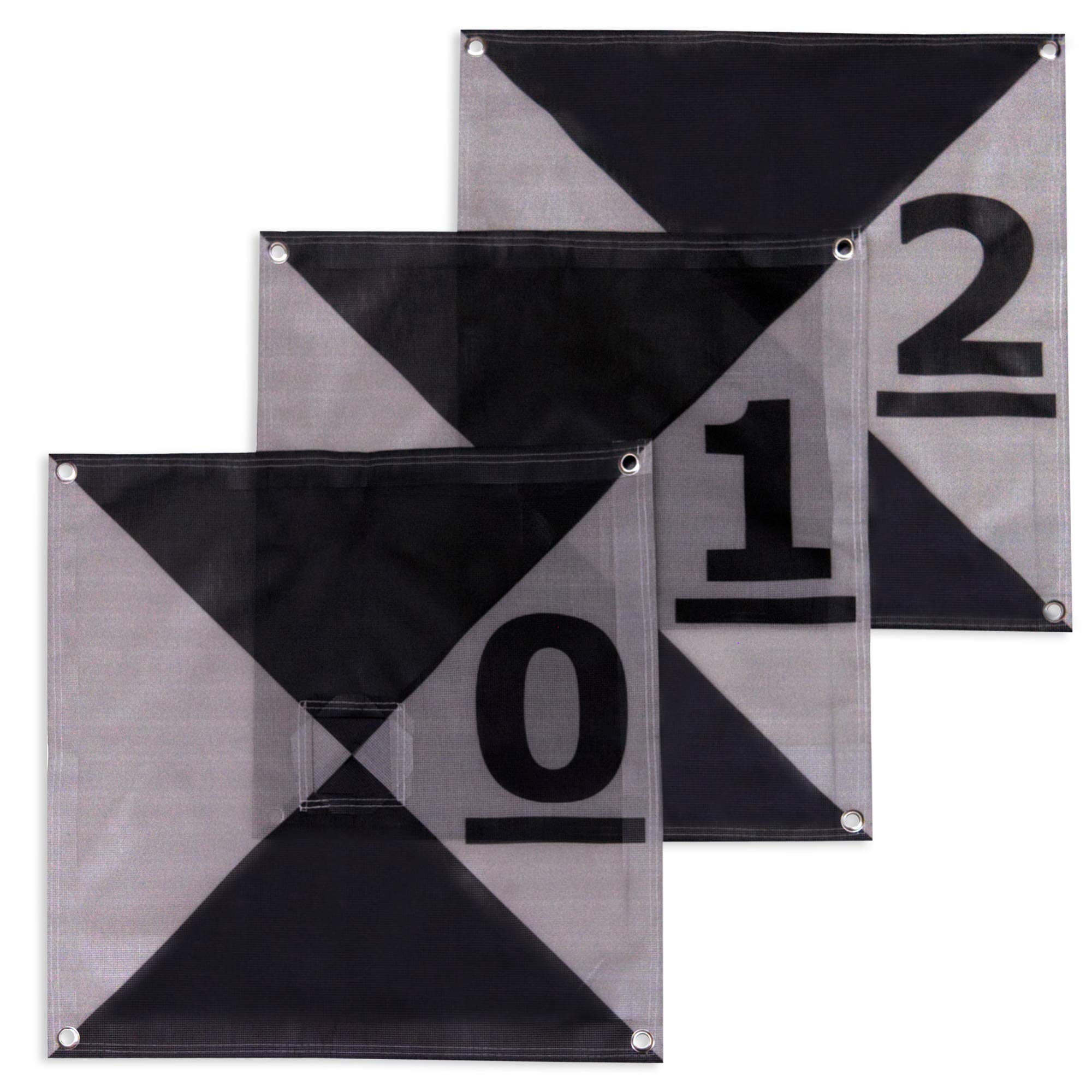 UAV Harlequin Ground Control Points/Aerial Mapping & Surveying (24"x24") | Center Passthrough | Numbered 0-9 (10 Pack)