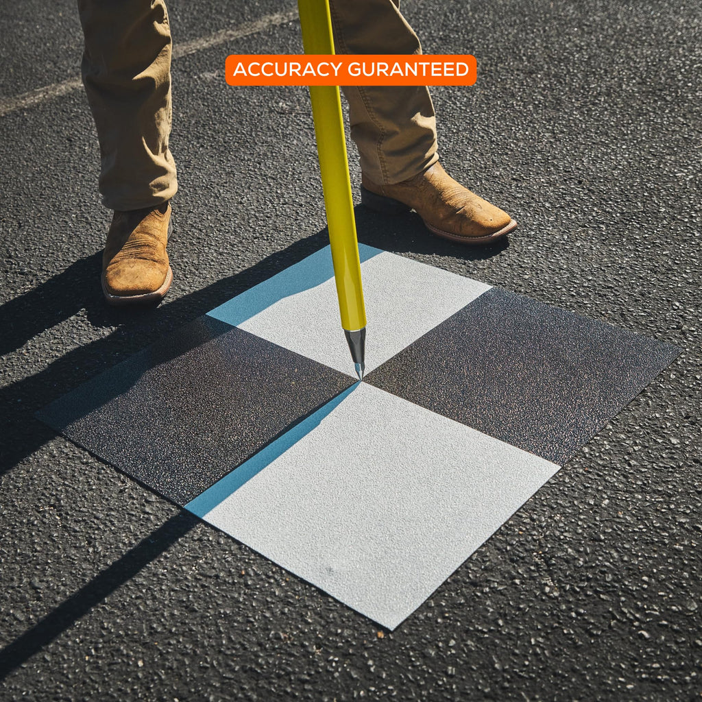 UAV Drone Checkerboard Ground Control Points for Aerial Mapping & Surveying | Adhesive Backing for Pavement | DroneDeploy & Pix4D Compatible (6 Pack)