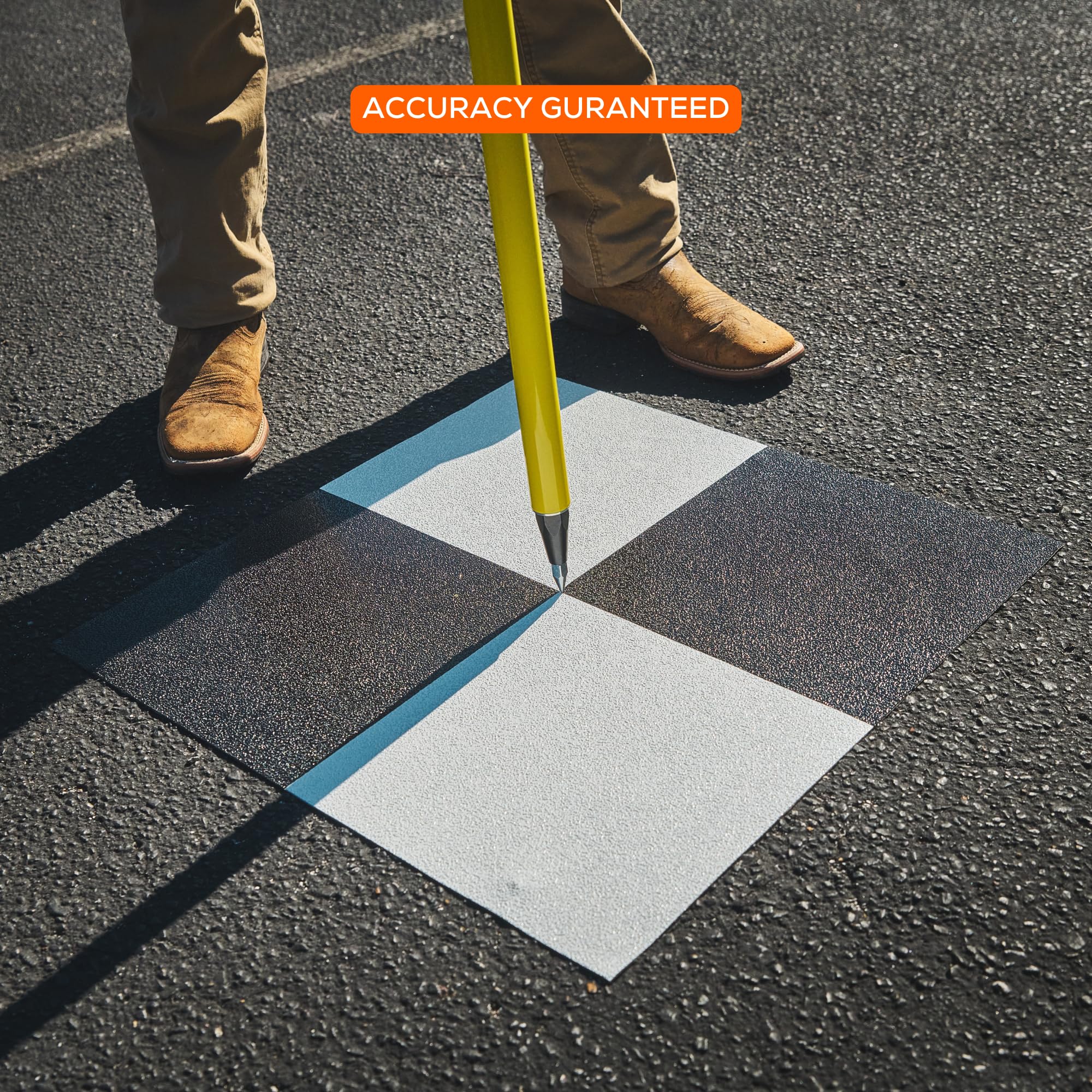 UAV Drone Checkerboard Ground Control Points for Aerial Mapping & Surveying | Adhesive Backing for Pavement | DroneDeploy & Pix4D Compatible (6 Pack)