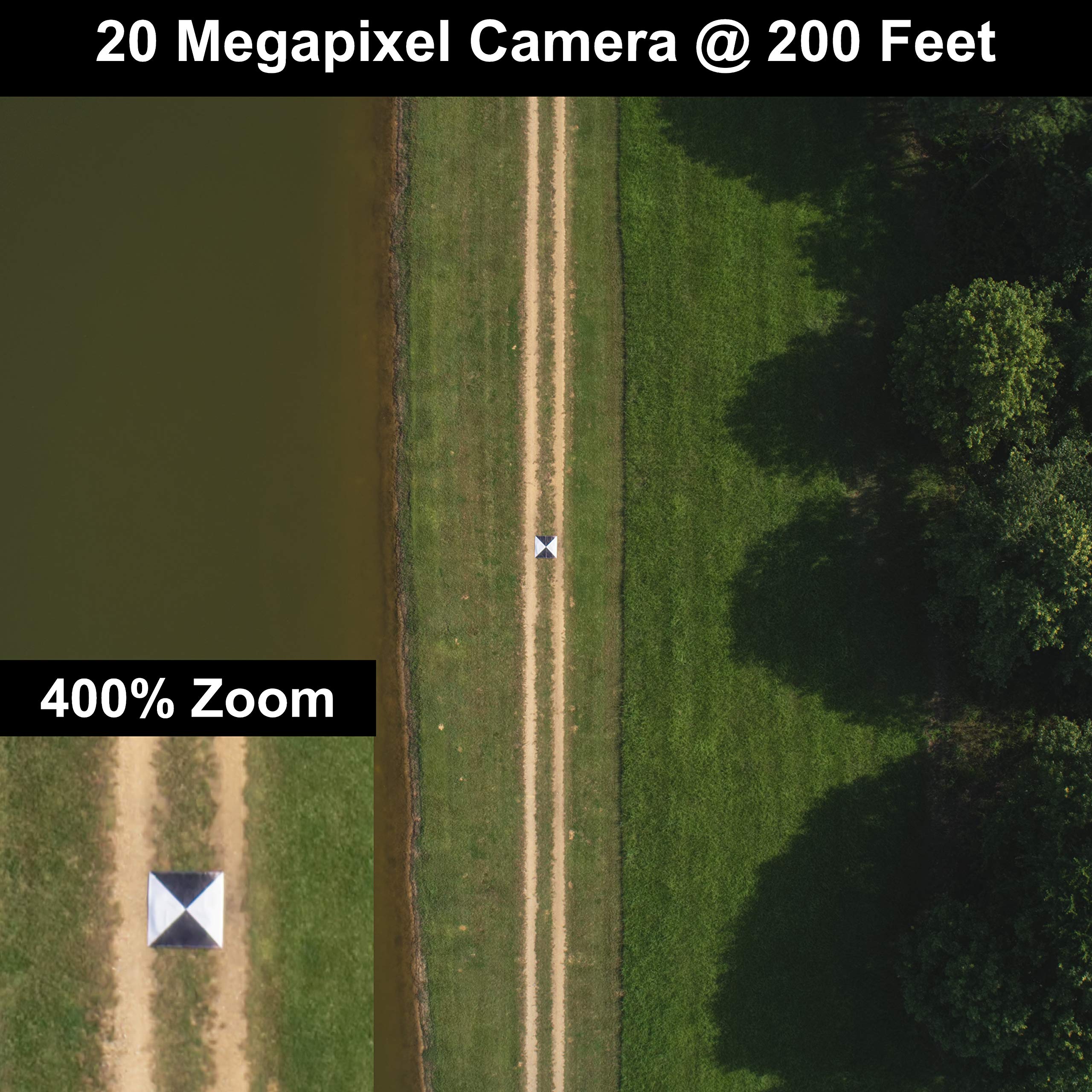 UAV Drone Iron Cross Ground Control Points/Aerial Mapping & Surveying (48"x48") | Center Eyelet | Pix4D & Drone Deploy Compatible (6 Pack)