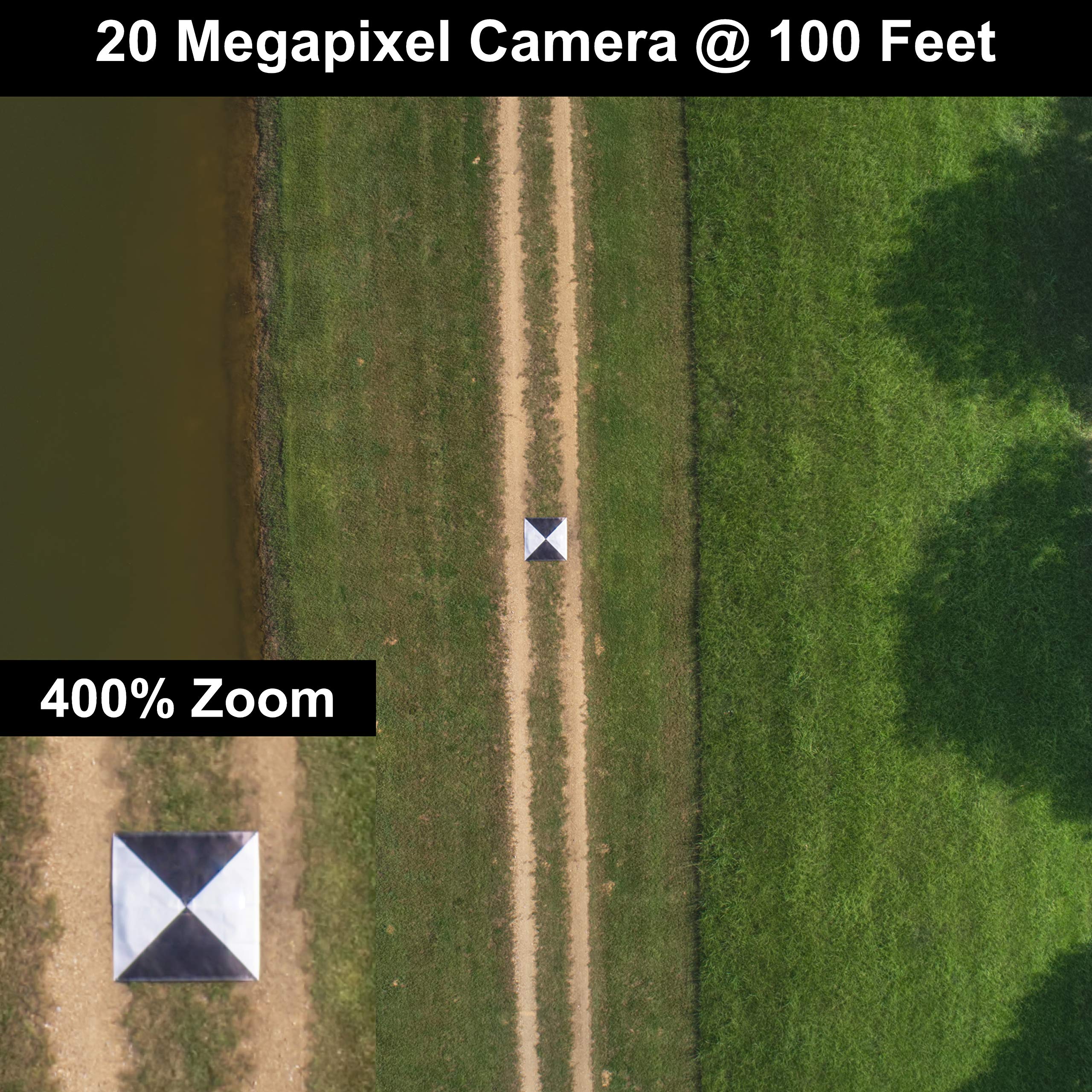 UAV Drone Iron Cross Ground Control Points/Aerial Mapping & Surveying (48"x48") | Center Eyelet | Pix4D & Drone Deploy Compatible (6 Pack)