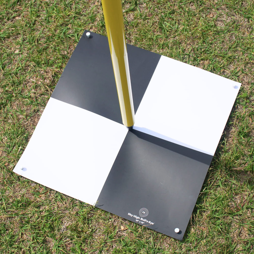 Disposable Ground Control Points for Drone Mapping & Surveying (100 Pack) with Center Hole (18”x18”) - Bonus Bag & 500 Stakes Included