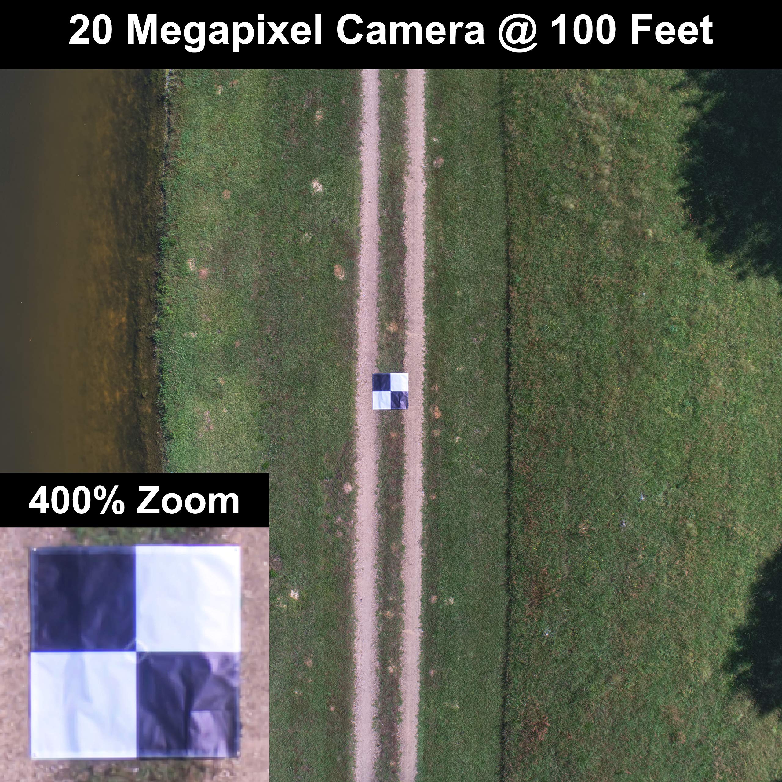 UAV Drone Checkered Ground Control Points/Aerial Mapping & Surveying (48"x48") | Center Passthrough | Pix4D & Drone Deploy Compatible (6 Pack)