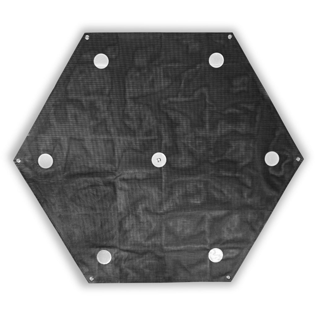XL LiDAR Ground Control Point for LiDAR Mapping (6 Pack) Retro-Reflective Black Hexagon with Center Eyelet for Mapping & Photogrammetry