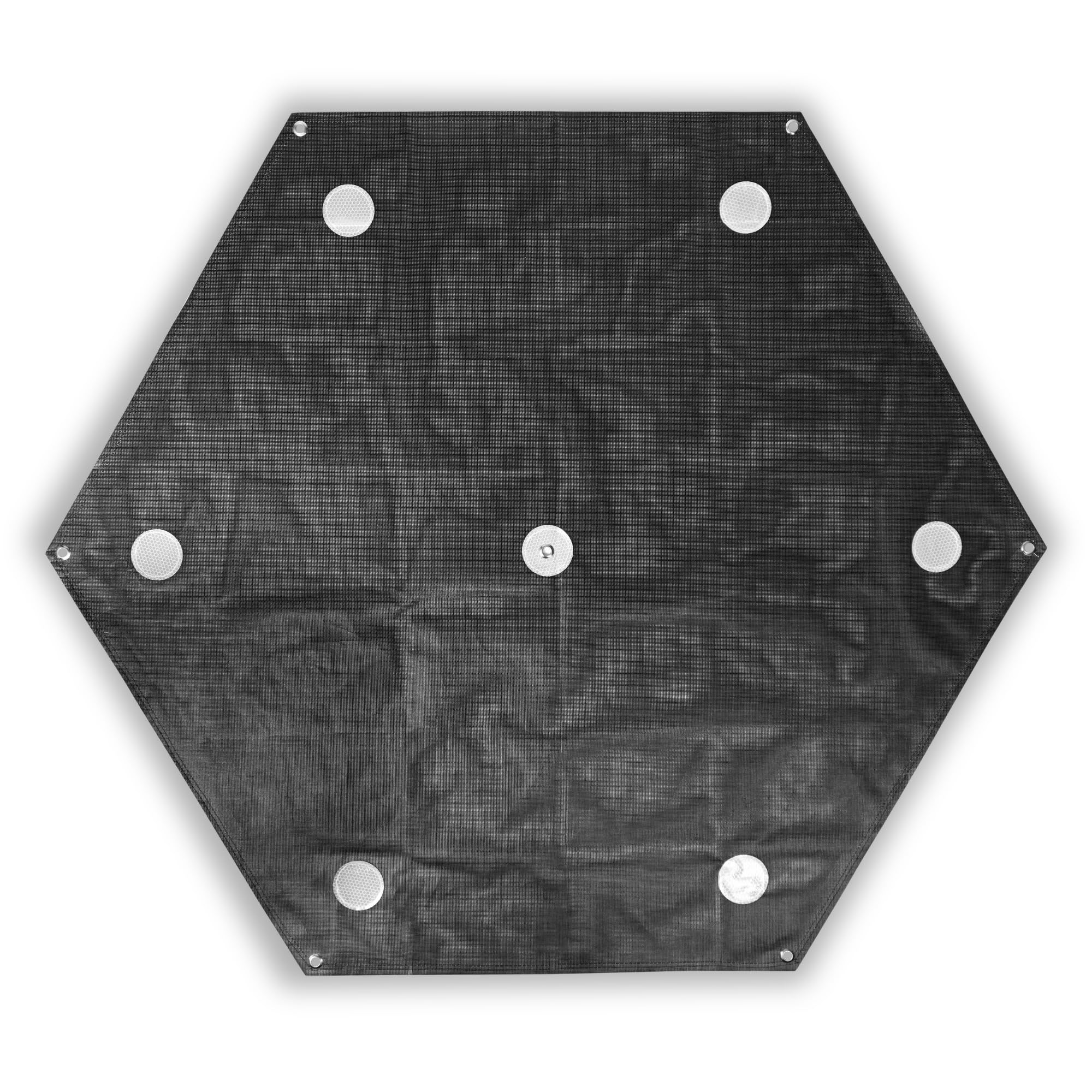 XL LiDAR Ground Control Point for LiDAR Mapping (6 Pack) Retro-Reflective Black Hexagon with Center Eyelet for Mapping & Photogrammetry